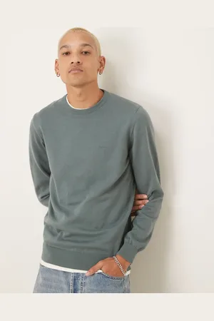 Barbour Pima crew neck sweatshirt in vintage teal