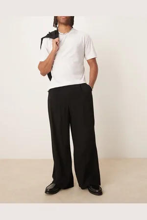 ASOS Co-ord horseshoe fit linen look smart trousers in
