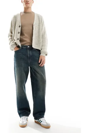 Only & Sons Fade loose fit jeans in vintage washed indigo