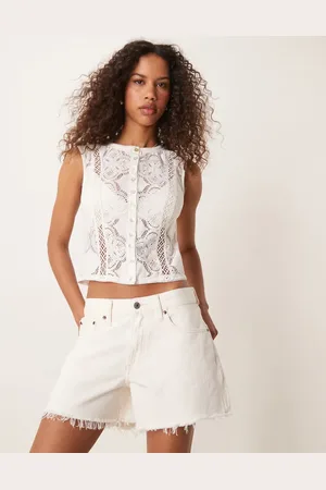 Abercrombie & Fitch Baggy short in cream