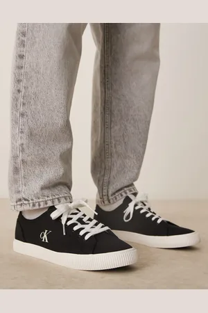 Calvin Klein Essential vulcanised canvas trainers in and white