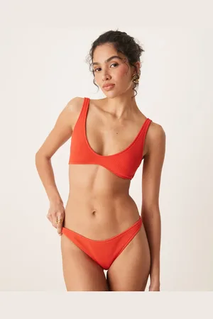 MANGO Textured bikini bottom in