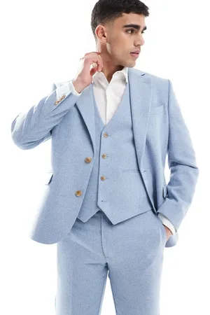 ASOS Wool blend slim suit jacket in weave