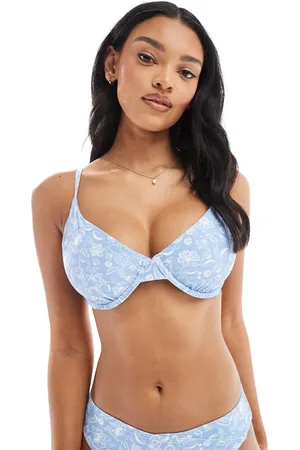 Hollister Curvy underwire bikini top co-ord in print