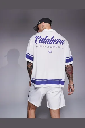 ASOS Co-ord revere shirt in text graphic in