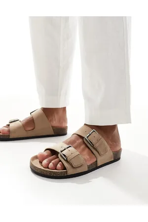 Pull&Bear Double strap sandal in beige