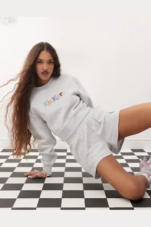 Kickers Crop sweatshirt in marl co-ord