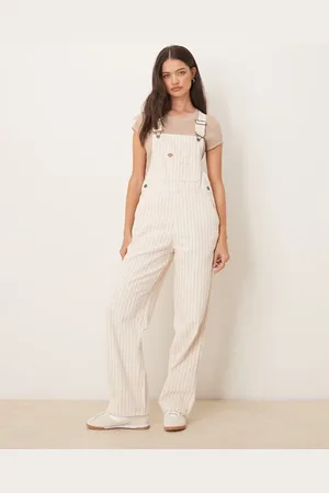 Dickies Service stripe dungarees in off