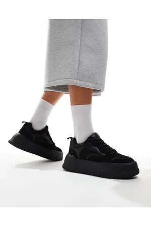 ASOS Chunky trainers in faux suede mix
