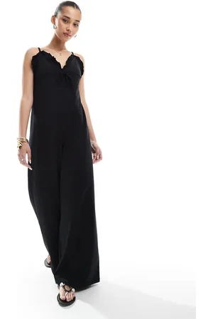 ASOS Cami ruffle wide leg jumpsuit in