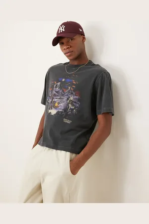 Abercrombie & Fitch Short sleeve western print graphic t-shirt in washed