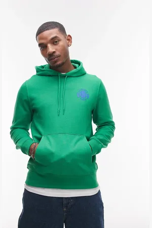 Lacoste Pullover hoodie in with chest and back print