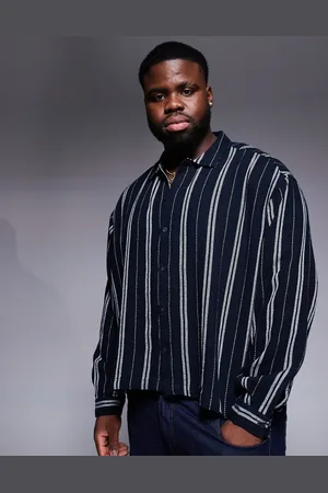 ASOS Boxy oversized stripe shirt in