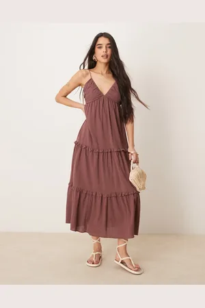 ASOS Crinkle cami maxi dress in washed