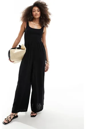 ASOS Scoop neck wide leg jumpsuit in
