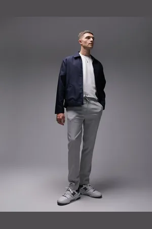 Topman Skinny smart trousers with elasticated waistband in light
