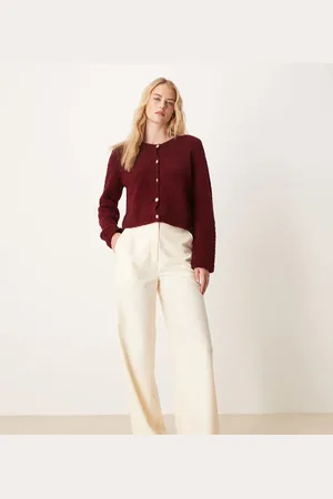 ASOS Tall tailored relaxed straight leg trousers in buttermilk