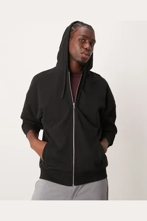 New Look Zip through oversized hoodie in