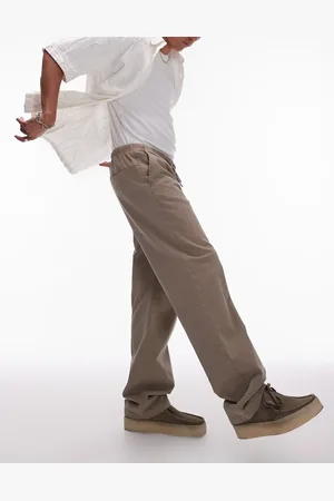 Topman Straight trousers in khaki