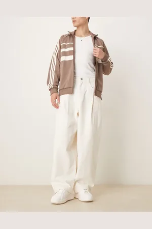 ASOS Baggy balloon jeans with pocket pleats in ecru