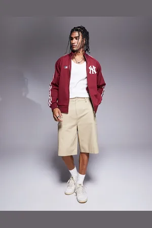 ASOS Long length poplin cargo short in beige