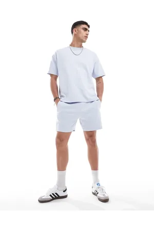 New Look Heavyweight jersey shorts co-ord in light
