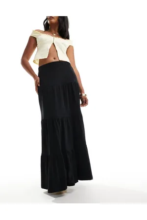 ONLY Tiered maxi skirt in
