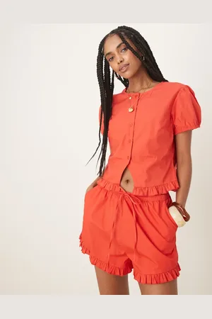 ASOS Frill detail shorts co-ord in