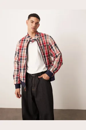 GANT Reversible check/plain harrington jacket in
