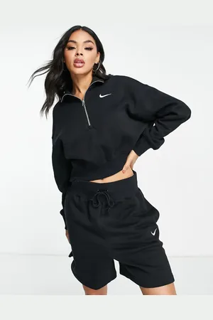Nike Phoenix Fleece cropped half zip sweatshirt in