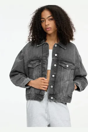 Pull&Bear Boxy oversized denim jacket in