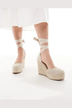Pull&Bear Espadrille crochet heel in beige