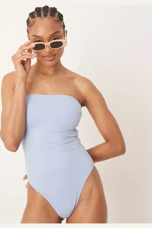 ASOS ASOS DESIGN Tall Maya sleek bandeau padded swimsuit in