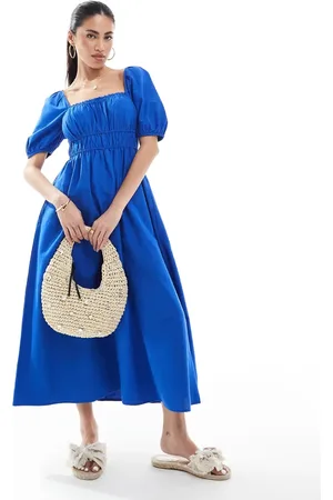New Look Puff sleeve milkmaid dress in