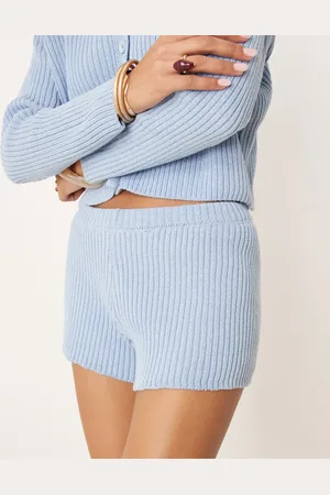 ASOS Mid rise rib knitted micro short co-ord in