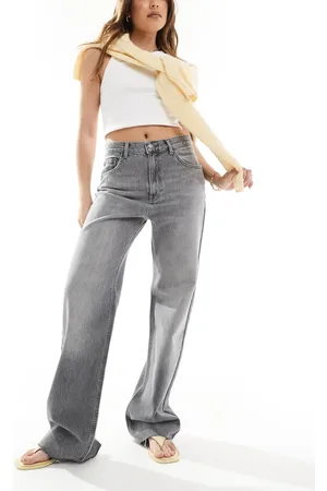 Pull&Bear High rise straight leg jean in