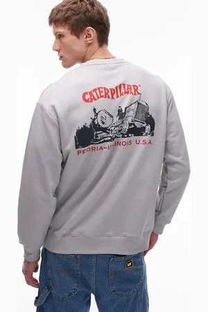 Caterpillar WWR sweatshirt with back print in stone