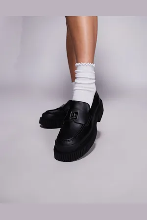 Armani Exchange Logo chunky loafers in