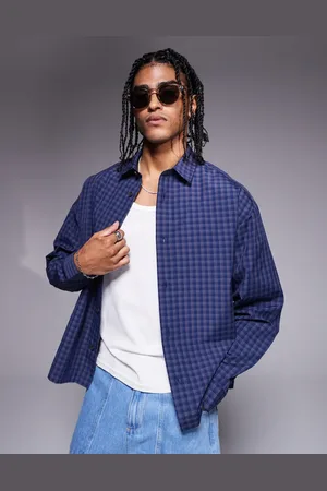 ASOS Boxy oversized check shirt in