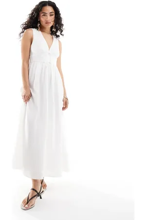 Forever New Bow detail midaxi dress in ivory