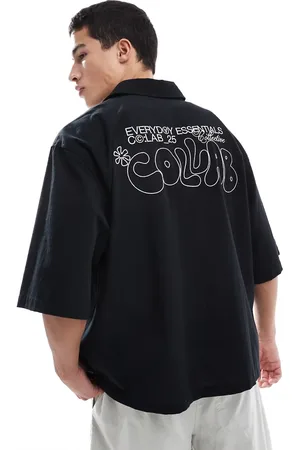 ASOS Boxy oversized shirt with back print in