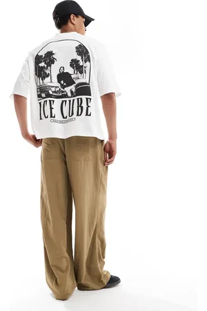 Pull&Bear Oversized Ice Cube back graphic t-shirt in
