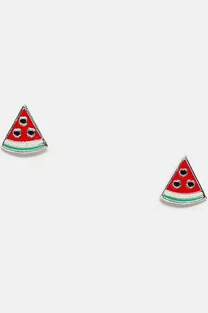 Kingsley Ryan Watermelon enamel stud earrings