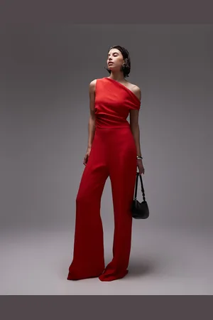 MANGO Off shoulder jumpsuit in