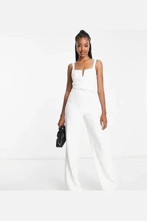 ASOS Tall square neck jumpsuit with kick flare in