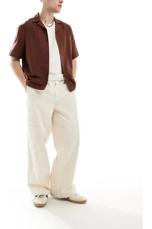 ASOS Super baggy cargo trousers in ecru