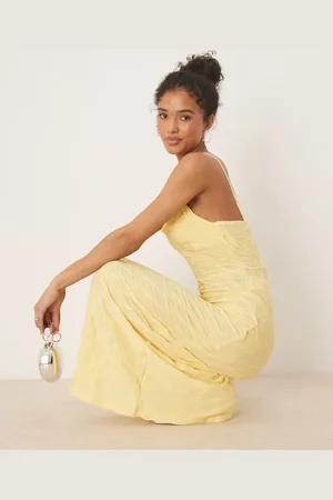 VILA Textured jersey cami maxi dress in pale