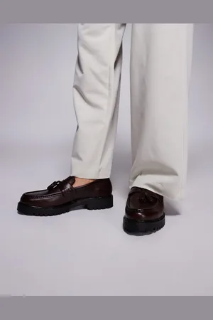 WALK LONDON Sean tassel loafer in suede