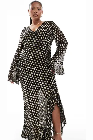 Never Fully Dressed Sparkle ruffle midaxi dress in