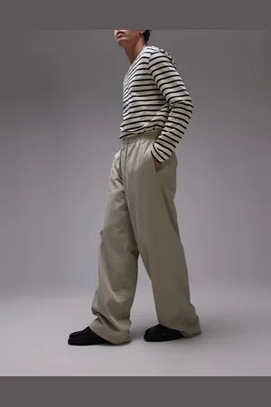 Topman Baggy twill trouser in stone